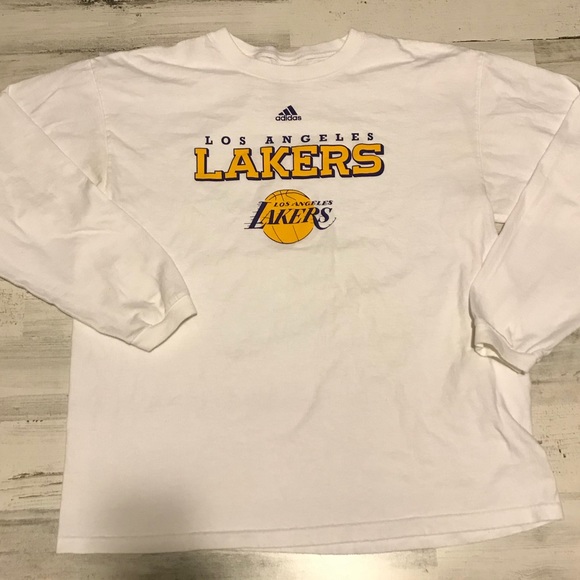 lakers white long sleeve